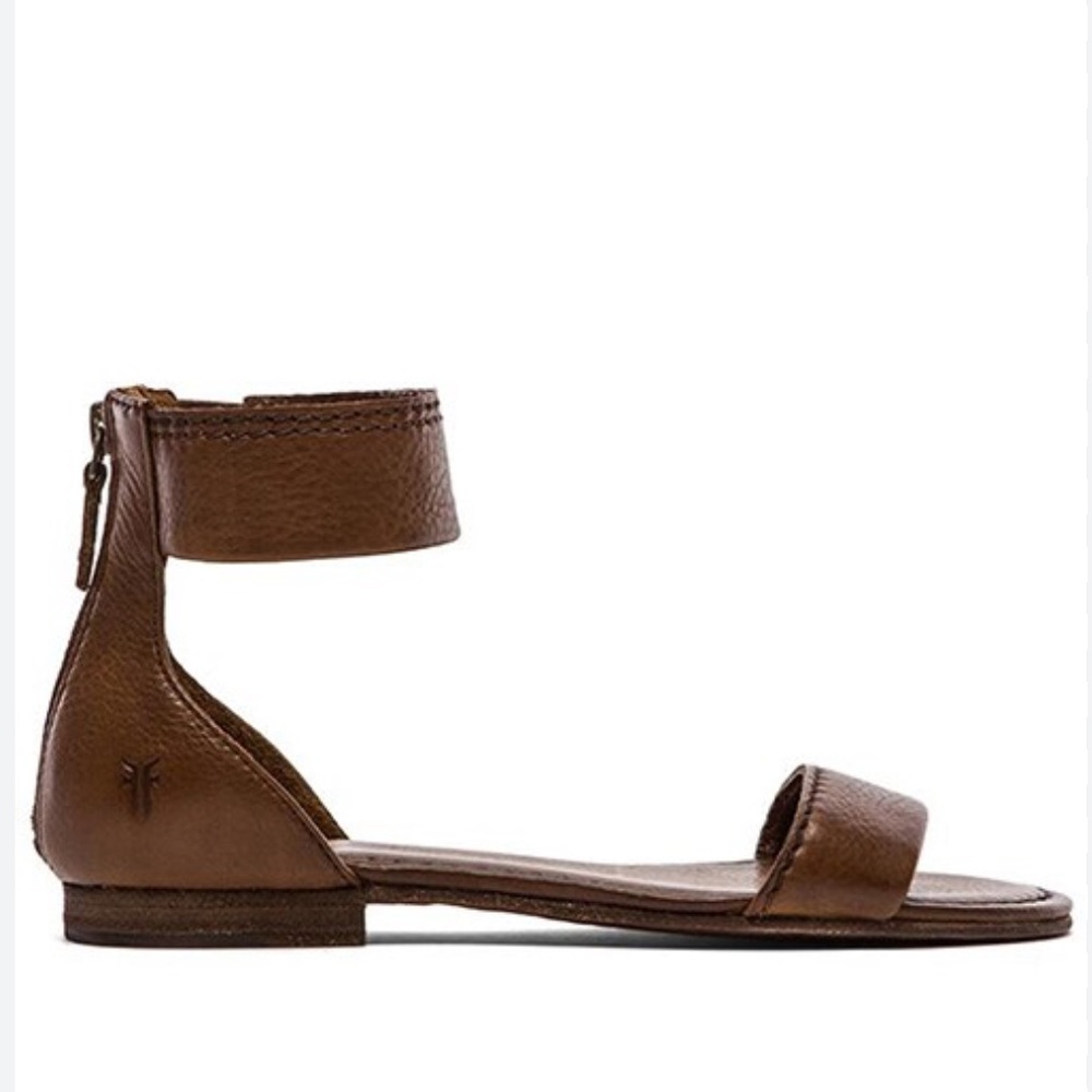 Frye Vintage Y2K Carson Ankle Zip Sandal in Cognac Women’s Size 10-10.5